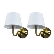 Set of 2 Modern Satin Brass