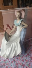 Lladro Nao 01250 "Relax"  (Girl Sitting With Fan) - Boxed