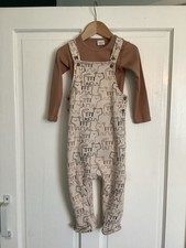 NEXT BABY BOYS 12-18 MONTHS CUB DUNGAREES OUTFIT, SET, BUNDLE COMBINE POST