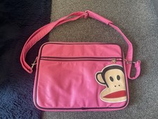 Paul Frank Julius the Monkey Laptop Crossbody Messenger Bag Sports Pink