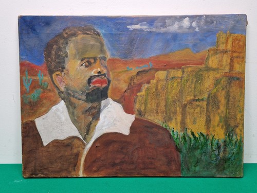 Naive oil canvas african - on,