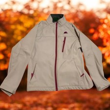 Equestrian Ladies Taupe softshell fleece lined jacket large horse riding autumn 