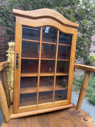 Mele brown wood glass wall - brown,