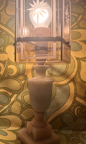 Mid century alabaster lamp - century,