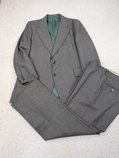 Suit Mens 42R 38x29 Green Wool