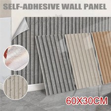 60X 3D Wood Grain Panel Thick Wallpaper Stick Self Adhesive Wood Slat Wall Panel