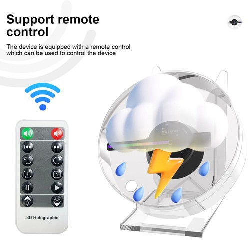 Mini led desktop hologram fan - led,