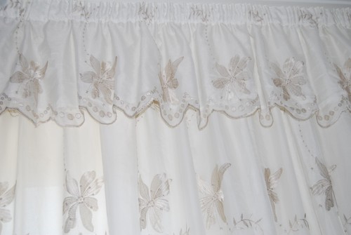 Luxury ivory voile lined