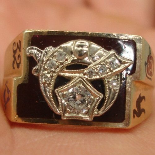 Antique 10k gold shriner - antique,