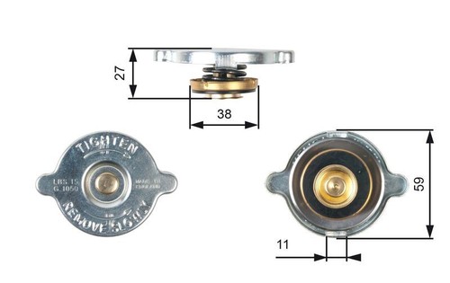 Gates rc116 radiator cap fits - gates,