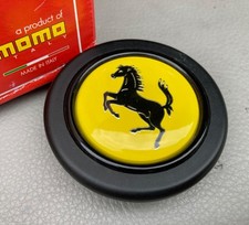 Original "MOMO - FERRARI"  Steering Wheel Horn Push - Large Front Fitting (HP19)