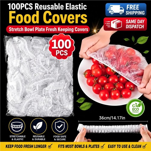 100pcs reusable elastic food - reusable,