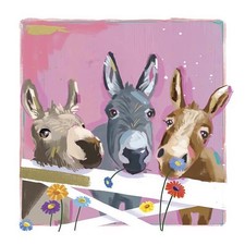 Donkeys Cute Blank Card