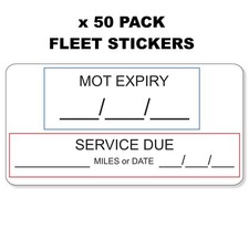 50x service reminder stickers - 50x,