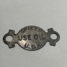 VINTAGE SPICER USE OIL USA Tag