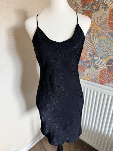 Topshop black satin jacquard - black,