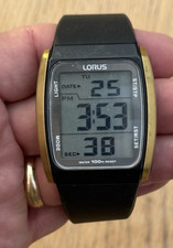 Lorus Z009-X007 Digital Watch Silicone Strap Black Men's 10Bar Water Resistant