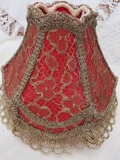 Vintage Red Clip-on Lampshade