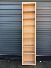 Tall wood veneer narrow storage unit 79x18x8 inch Good condition