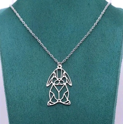 Rabbit necklace silver - rabbit,