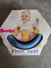 BUMBO FLOOR SEAT WITH 3 POINT HARNESS in blue brand new not used but box is open