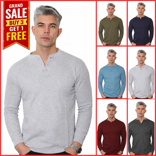 Mens henley long - mens,