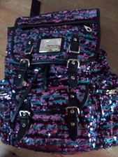 Gorgeous Sparkling  New Juicy Couture Sequined Roomy Rucksack 18" Tall X 16 Wide