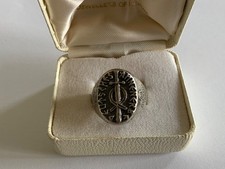 German Silver Ring Size U+