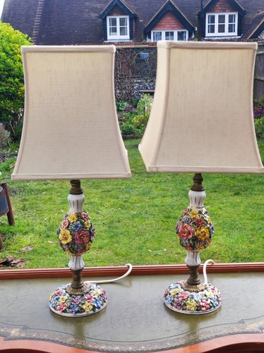 Capipodimonte floral lamps - capipodimonte,