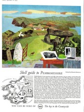 Original 1959 Advert for SHELL "GUIDE to PEMBROKESHIRE" Oil & Petrol Print Ad