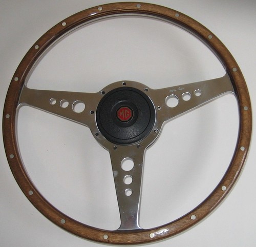 New wood steering wheel - new,