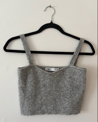 Zara cropped knit sweater - knit,