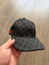 Gucci Cap Canvas GG Black Side