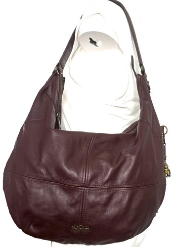 Kipling burgundy leather hobo - kipling,