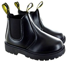 KIDS UNISEX COMFY PULL UP DEALER BOOTS BOYS GIRLS FASHION DESIGNER STYLE SHOES