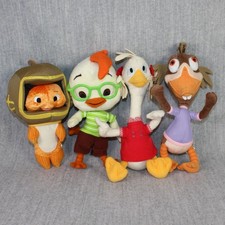 CHICKEN LITTLE Disney McDonalds Plush Complete Set Abby Goosey Fish RARE 2005