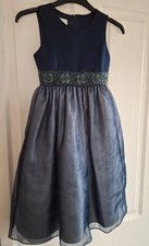 Cinderella occasion dress, 7 yo, navy blue