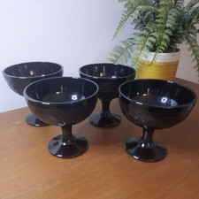 4 x Vtg French Luminarc Black