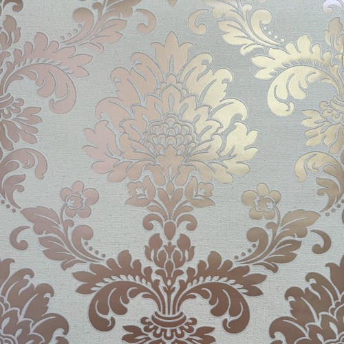 Quartz damask wallpaper rose - quartz,