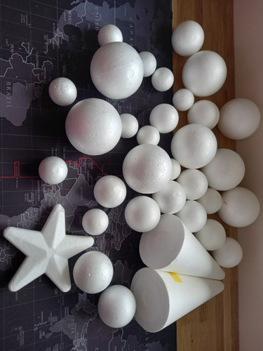 Polystyrene balls cones - polystyrene, balls,