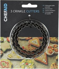 Chef Aid Pastry Cutters, Set Of 3, Cookie Biscuit Cutter, Scone, Mince Pie, Tar