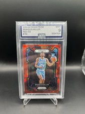 2023-24 Panini Prizm - Brandon Miller #152 Red Ice Prizm (RC) - AGS 9