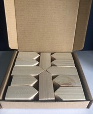 Wooden houses in a box. 20x20mm Square 8x40mm. 4x50mm High. Village in a box. 