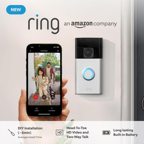 Ring battery video doorbell - hd,