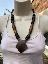 Carved Horn Necklace 