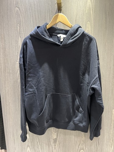 Navy hooded sweatshirt - h&m,