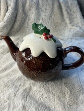 Vintage Price & Kensington Christmas Pudding Teapot - Made in England