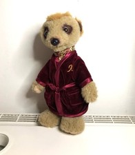 Compare the Meerkat Alexander Plush Toy in Velvet Dressing Gown / Smoking Jacket