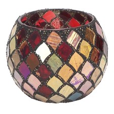 Mosaic Glass Tea Light Holder