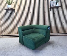 Heals Lilli Corner Unit Sofa l, Smart Velvet Forest Green (RRP £1729)